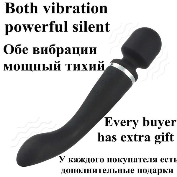 Image of ENH 830741545 full body massager toys masager waterproof powerful 10 speeds rechargeable av magic wand massager vibrator dildo vibration g-spot clit flirt