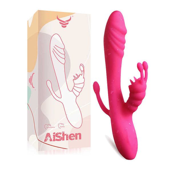 Image of ENH 830742253 toy massager love bean tongue licking vibrator female appliance masturbation heating charging massage stick flirting av products