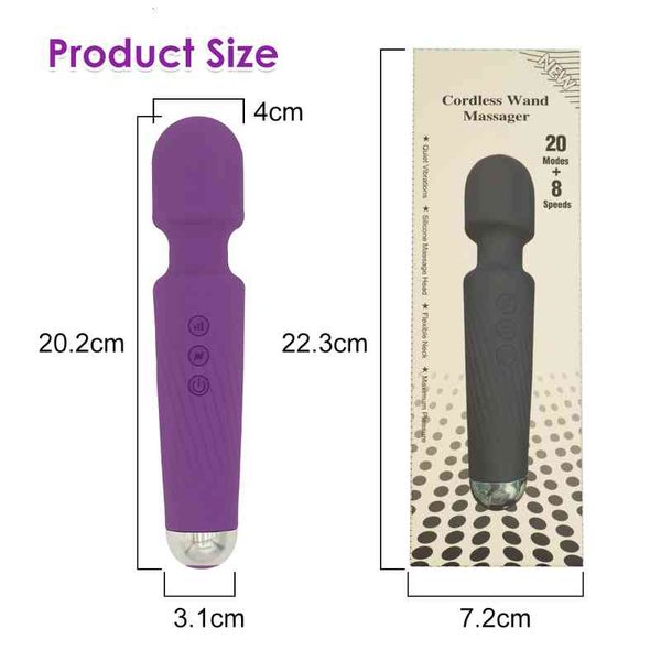 Image of ENH 831521798 full body massager toys masager toy toy massager wireless vibrator usb rechargeable stimulator toys for woman masturbator silicone erotic av