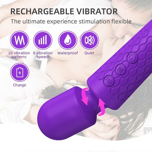 Image of ENH 831521942 full body massager toys masager vibrator 20 speeds vibrators for women adults usb rechargeable shop dildo female masturbators io85 4z7s