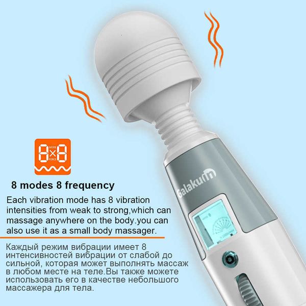 Image of ENH 831522034 toys masager vibrator 64 modes body massage powerful huge head av clitoris stimulator erotic product toys for woman cx8x wupl
