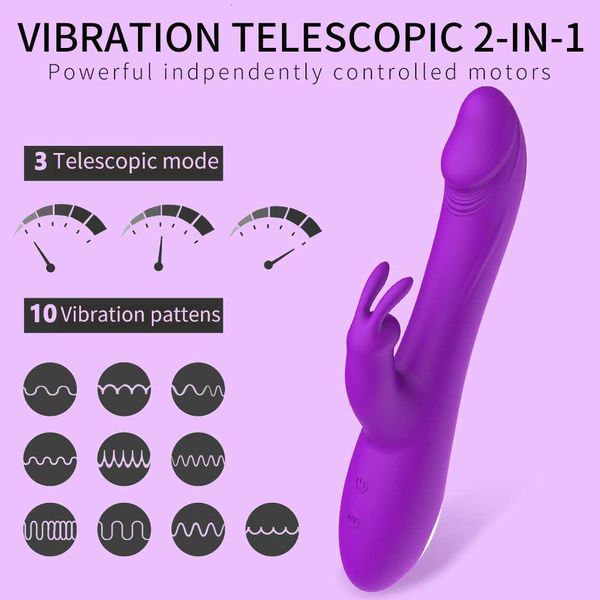 Image of ENH 831522093 full body massager toys masager vibrator rabbit telescopic dildos clitoris stimulator g spot masturbator massager vagina s toys for women 8s