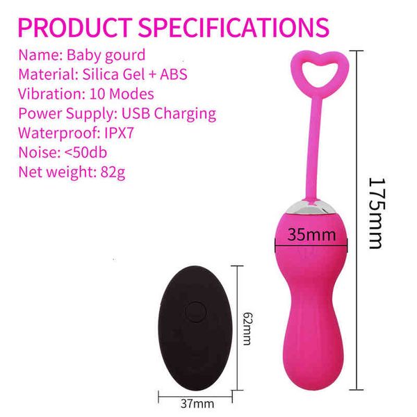 Image of ENH 831684976 toys masager vibrator massager y toys jump egg wireless remote control silicone smart ball women&#039s dumbbell postpartum exercise xpen zc