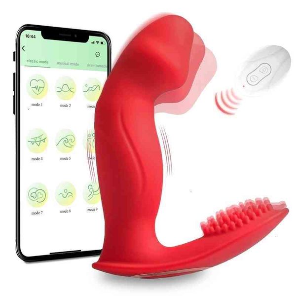 Image of ENH 831684985 full body massager toys masager vibrator dildo app wireless remote massagers wiggling wearable bluetooth vibrating panties finger toys for w