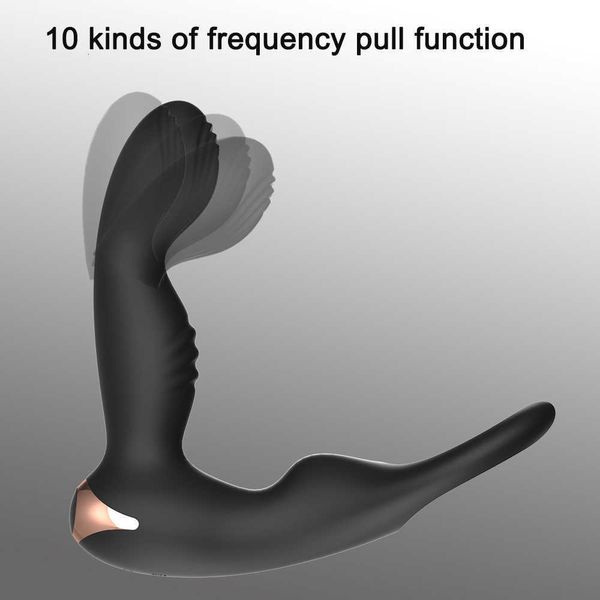 Image of ENH 831685046 full body massager toy remote control pull function anal toys male prostate massager vibrator for woman butt plug man prostata stimulator qh