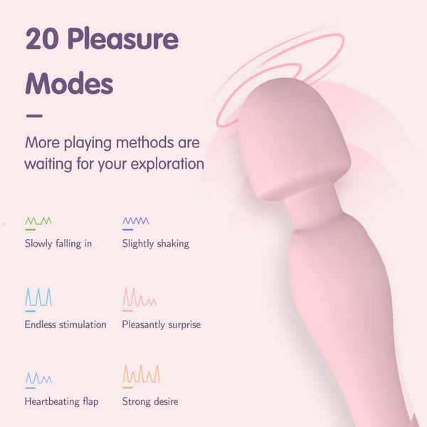Image of ENH 831685051 toys masager vibrator massager drywell 20 speeds powerful magic wand for women female clitoris stimulator silent couple for adults ydgp