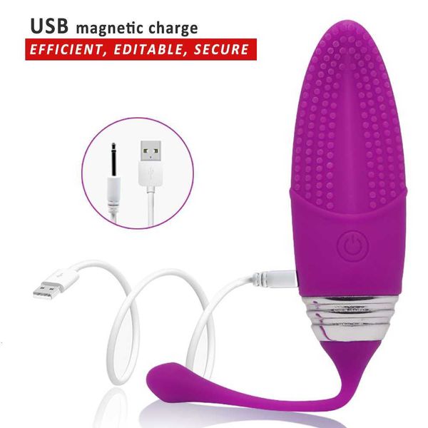 Image of ENH 831685075 toys masager toy electric massagers vibrating spear g spot shocker vagina vibrator dildo av rod tongue magic wand usb rechargeable 63tm