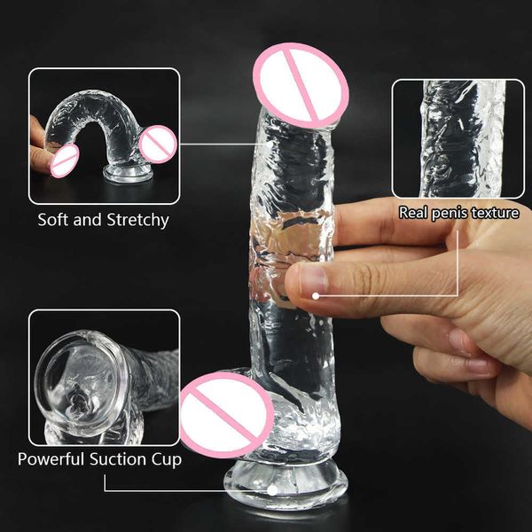 Image of ENH 832835068 toy toys masager massager dildoes crystal jelly realistic s for women masturbation small dildo suction cup dildo pussy anal plug lesbian 0sw
