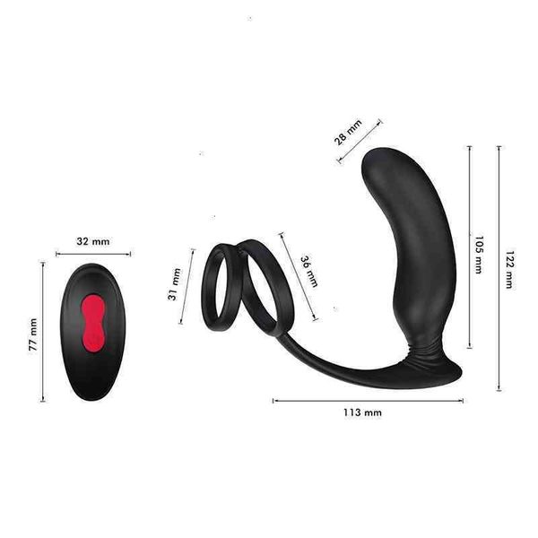 Image of ENH 832976495 toy vibrator massager shhand s122 prostate lanco double ring soft neck backyard products electric anal plug huso hxoo r4vs 7y5x