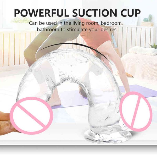 Image of ENH 833216561 toy masager massager vibrator toys penis cock soft jelly dildo realistic strong suction cup anal butt plug dick toy for erotic pamw