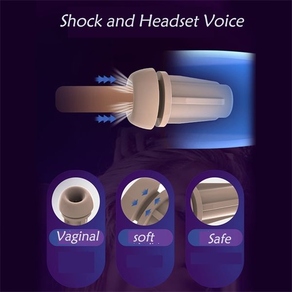 Image of ENH 833444856 toy vibrator toy massager silicone portable automatic sucking artificial cunt cup penis trainer blowjob with headset voice for man toys nl6f