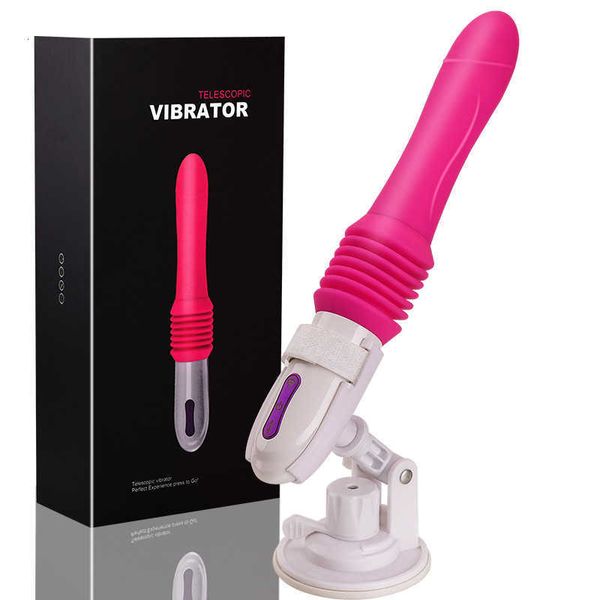 Image of ENH 833595906 toy gun machine mengqi automatic pulling and inserting telescopic female masturbator vibration stimulation massage stick