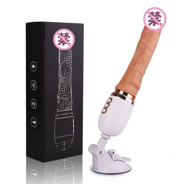 Image of ENH 833599000 toy gun machine vibration stimulation massage stick toys simulation penis automatic pulling and inserting telescopic female