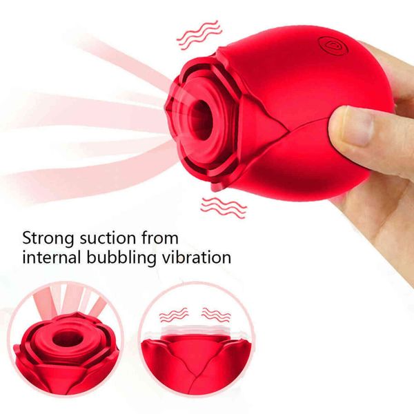 Image of ENH 833617542 toys masager toy full body massager vibrator products vibrators loadable silicone rose clitoris suction power toys for women pump sucker ton