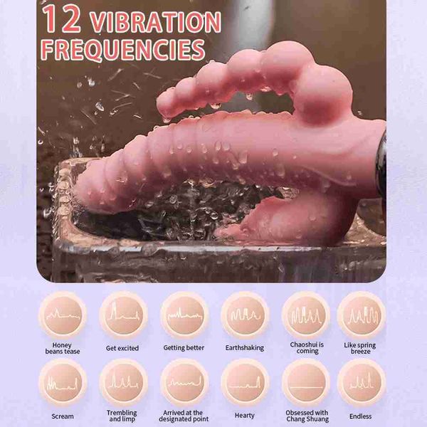 Image of ENH 833617782 toys masager toy electric massagers s three heads dildo rabbit vibrator waterproof usb magnetic rechargeable anal clit tongue lick toys 15vj