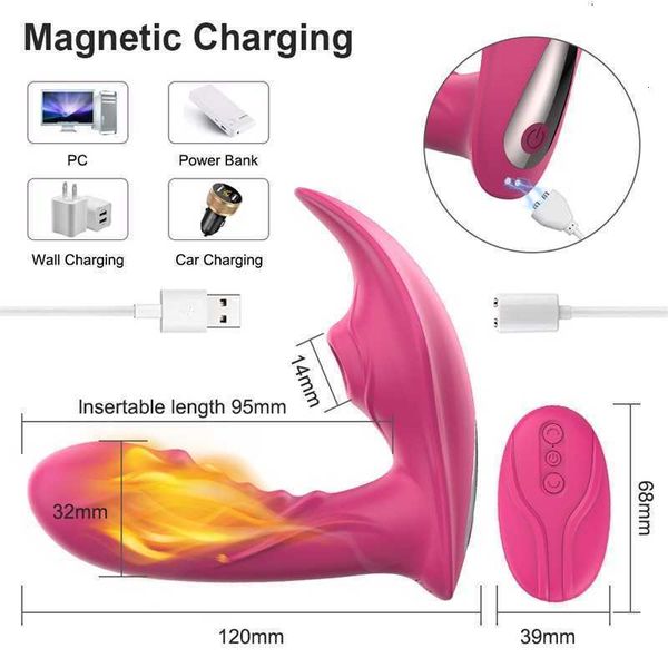 Image of ENH 833928926 toys masager vibrator toy massager wireless remote control g spot clit sucker clitoris stimulator couple dildo panties female toys for women