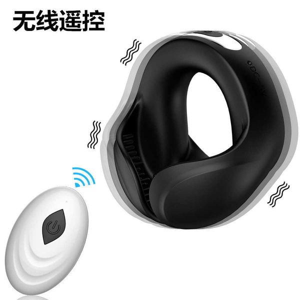 Image of ENH 834867293 toys penis ring male egg jj scrotal cuff bag silicone sperm locking vibrator testicular massager trainer