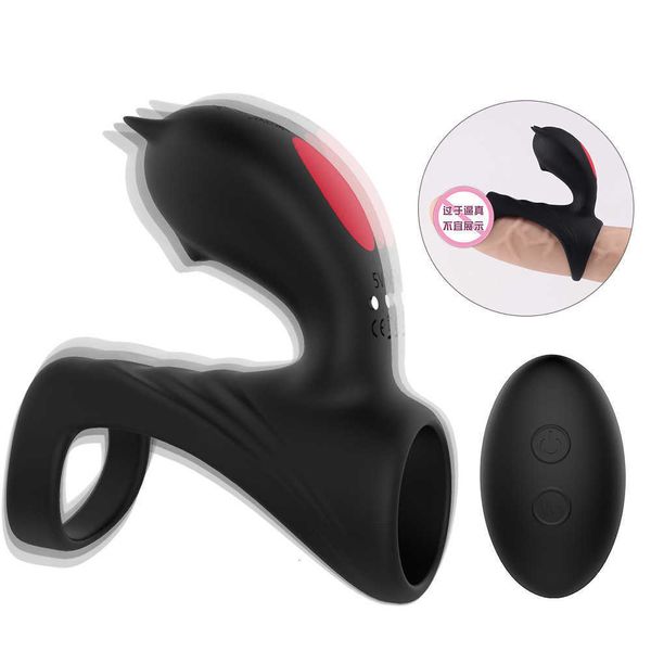 Image of ENH 834869885 toys penis ring penis ferrule charging strong double motor male vibration remote control sperm locking