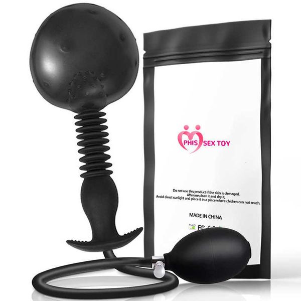 Image of ENH 834891279 toys vaginal expansion gas iphisi giant folding plug inflatable anal false penis prostate dilator
