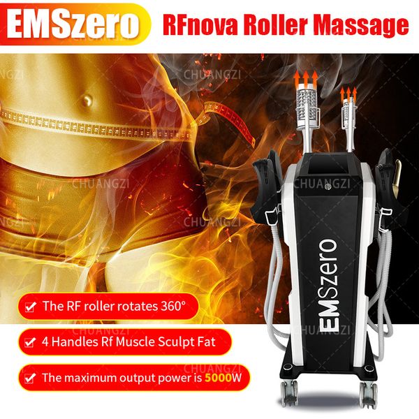 Image of ENH 836226096 emszero roller massage 7-in-1 fat reducer 14 tesla 4 handle 2 roller ems rf slimming machine and roller ce certificate