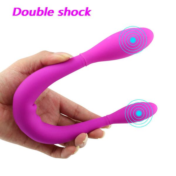 Image of ENH 836681614 female toys products double head vibrator female masturbation massage av stick lesbian