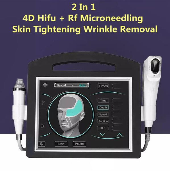 Image of ENH 878405015 2 in 1 rf microneedling 4d hifu machine fractional microneedle scar stretch mark treatment acne removal skin rejuvenation facial lifting bod