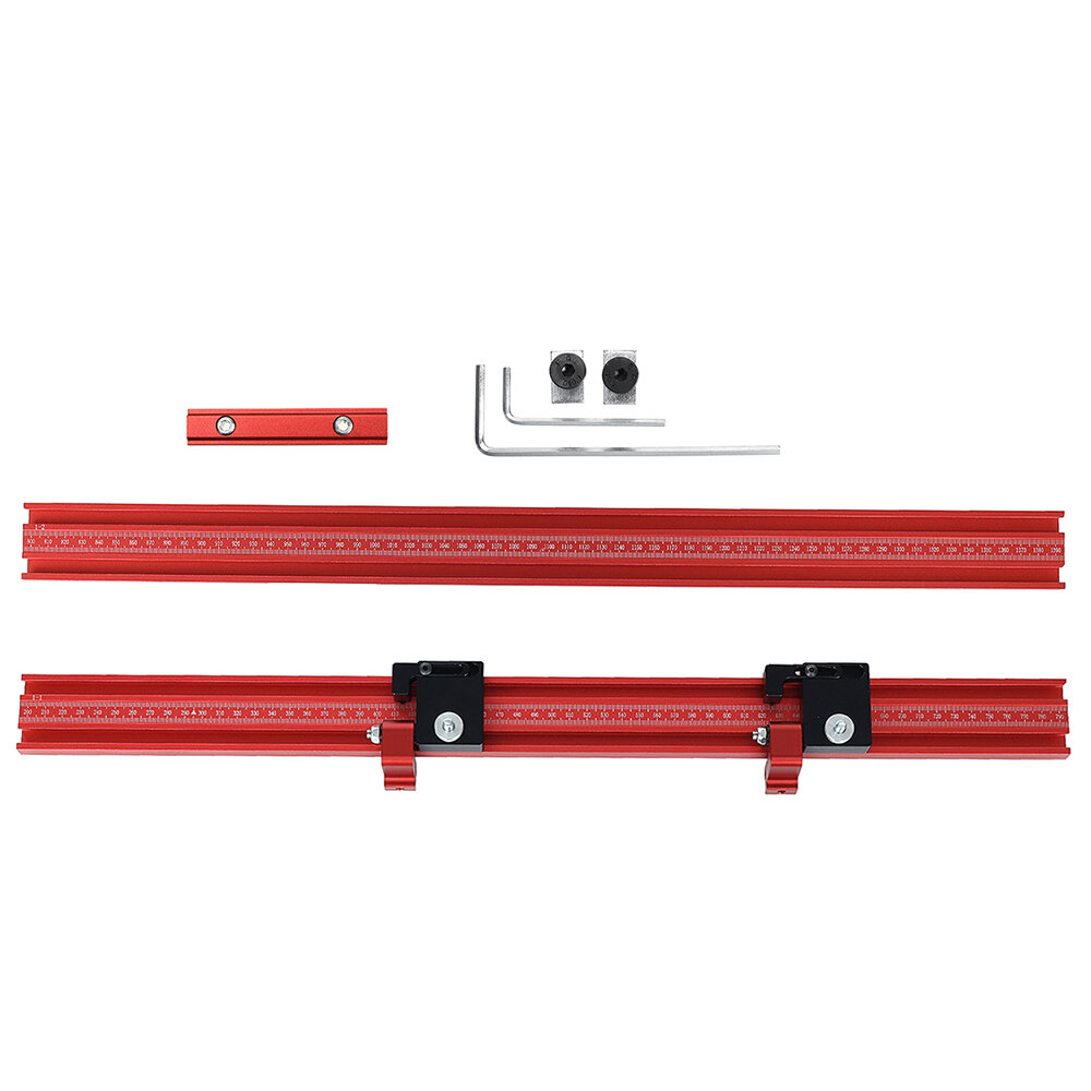 Image of ENJOYWOOD Aluminum Alloy Woodworking Extension Guide Rail T-track Connector for Track Saw Rail Parallel Guide System
