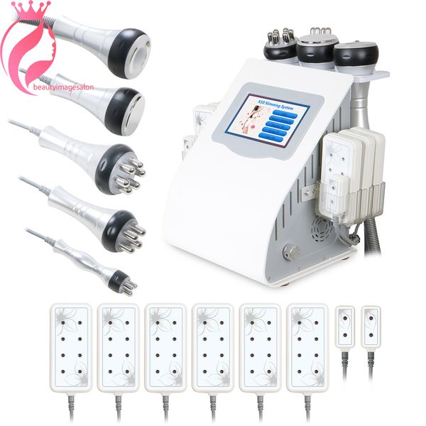 Image of ENM 387379083 6 in 1 slimming vacuum radio frequency rf 40k body laser pads ultrasonic beauty machine