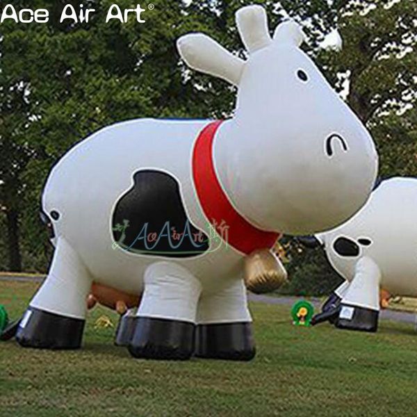 Image of ENM 425112106 multiple styles of 3 meters or customized inflatable cartoon cow models and balloons for outdoor entertainment or event decoration