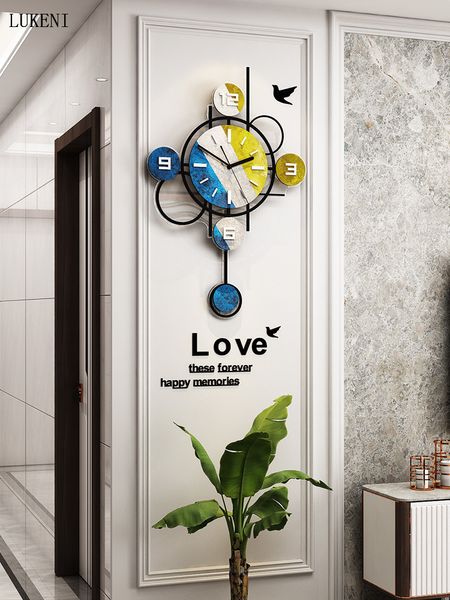 Image of ENM 684281888 nordic living room light luxury hanging decoration clock modern household fashion personality wall watch 210414