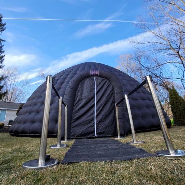 Image of ENM 711373390 custom 10m black giant inflatable igloo tentoutdoor air dome marquee/ wedding party canopy for sale