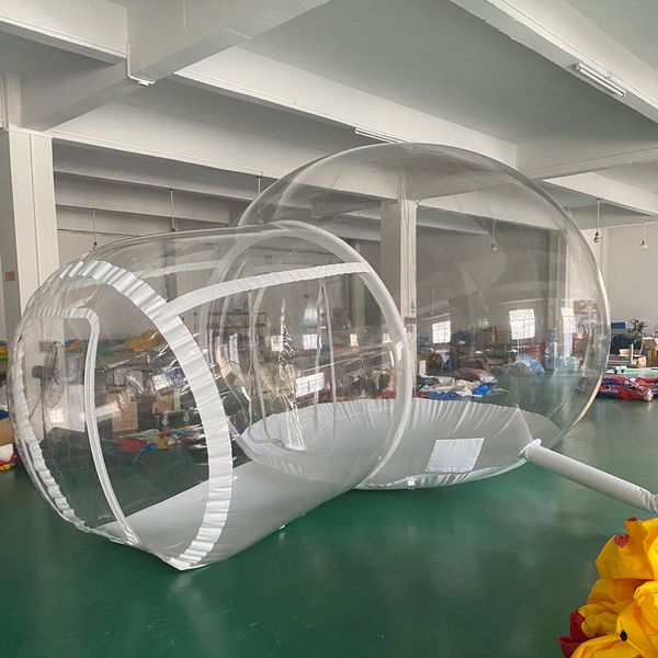 Image of ENM 711436185 3m 4m5m outdoor rental camping clear transparent inflatable bubble tent/crystal dome house with tunnel single room