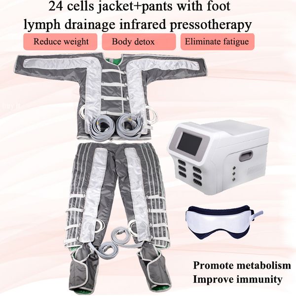 Image of ENM 717983669 lymphatic drainage pressotherapy infrared fat loss light therapy slimming air massage detox body shaping machines 5 working modes