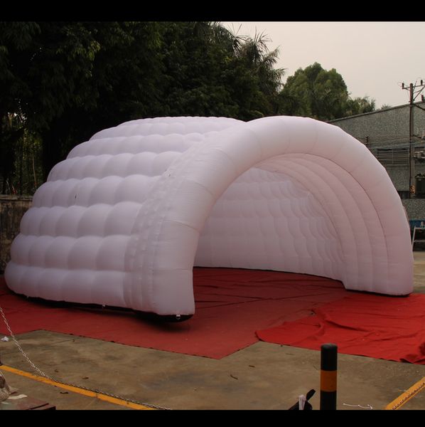 Image of ENM 722948811 modual 8m giant inflatable dome tent with led lighting for event gazebo blow up white igloo garden dance house party pavilion sale