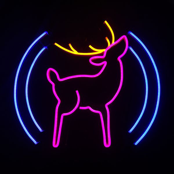 Image of ENM 729040667 christmas deer sign holiday lighting party home bar public places handmade neon light 12 v super bright