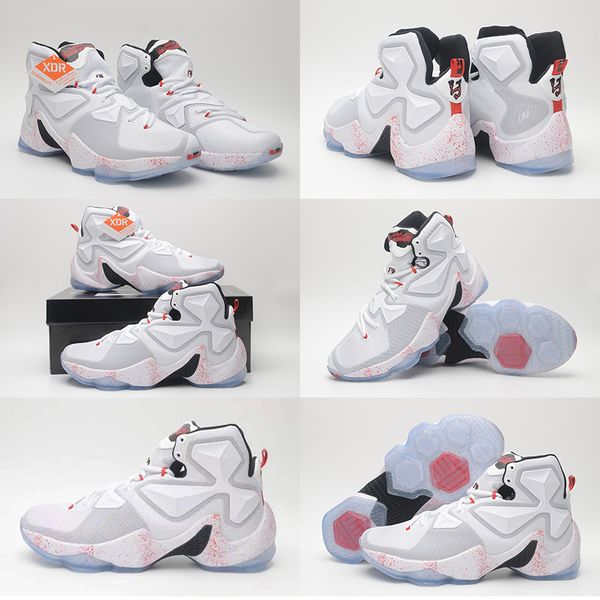 Image of ENSP 511260216 lebron 13 basketball shoes friday the 13th james lebrons xiii halloween red white christmas sneakers tennis