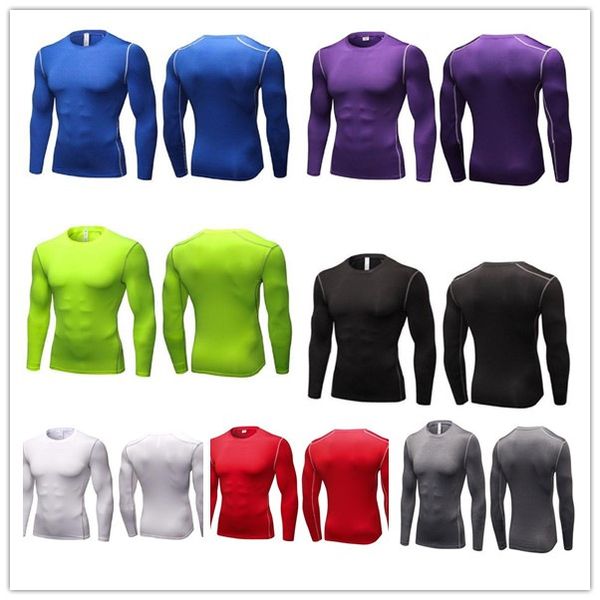 Image of ENSP 668209103 gym sleeve elastic wear quick breathable shirt long sleeves training tshirt summer fitness clothing solid bodybuild crossfit