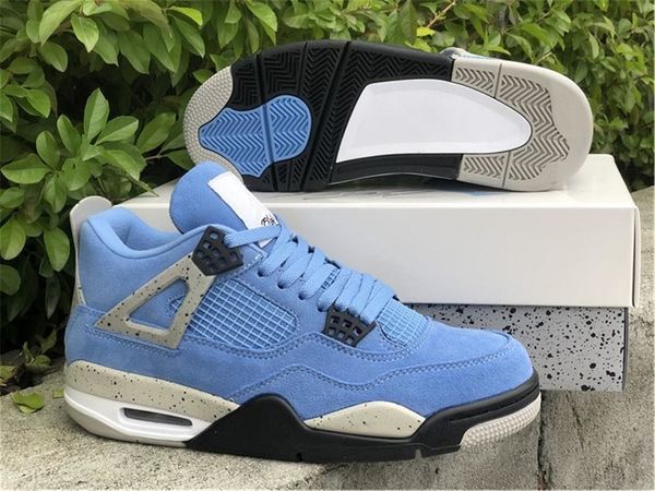 Image of ENSP 688138742 released authentic 4 se university blue trainers shoes tech grey 4s white black genuine suede men women outdoor sports sneakers with