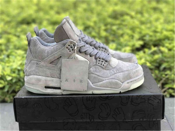 Image of ENSP 736528289 shoes kaws x 4 authentic cool grey black 4s xx clear glow in the dark white man zapatos sneakers original