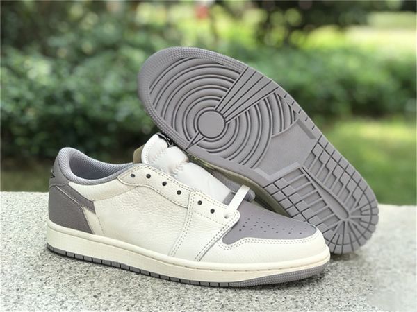 Image of ENSP 740467526 authentic 1 low og atmosphere grey outdoor shoes sail black toe wmns unc chicago white powder blue gym red sports sneakers size 36-47