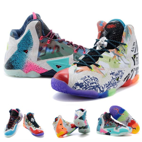 Image of ENSP 758247404 basketball shoes lebrons xi 11 premium what the 2014 multicolor xii 12 elite men sports outdoor shoes size 40-46