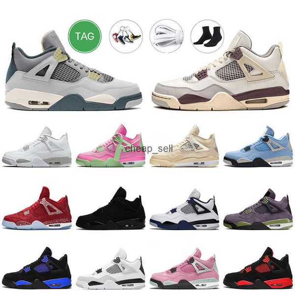 Image of ENSP 784480336 2022 craft ma maniere violet ore 4s basketball shoes jumpman 4 iv blue thunder red black cat canvas sail pink offs white oreo midnight navy