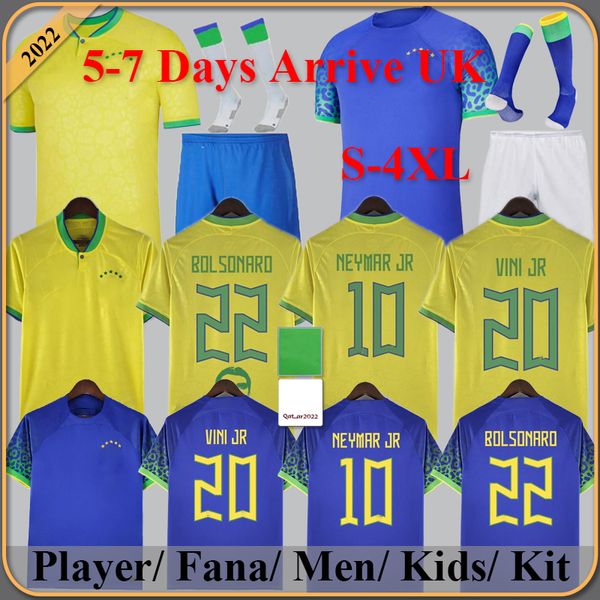 Image of ENSP 799089322 2022 brasil soccer jersey camiseta de futbol paqueta coutinho football shirt maillots marquinhos vini jr silva brasil richarlison men kids w