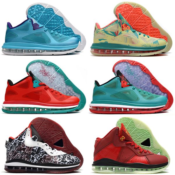 Image of ENSP 811730583 lebrons 9 low lebronold palmer men basketball shoes 2022 9s floral lebron 8 8s south beach varsity red graffiti man sneakers sport shoe