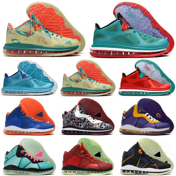 Image of ENSP 811731276 2022 lebrons 8 low outdoor shoes 8s fresh bred fairfax varsity red south beach graffiti bhm lebron 9 9s lebronald palmer sneaker sports trai
