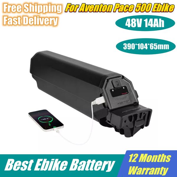 Image of ENSP 828323475 aventon pace 500 ebike replacement battery pack 48v 12ah 14ah reention dorado side release electric bike batteries