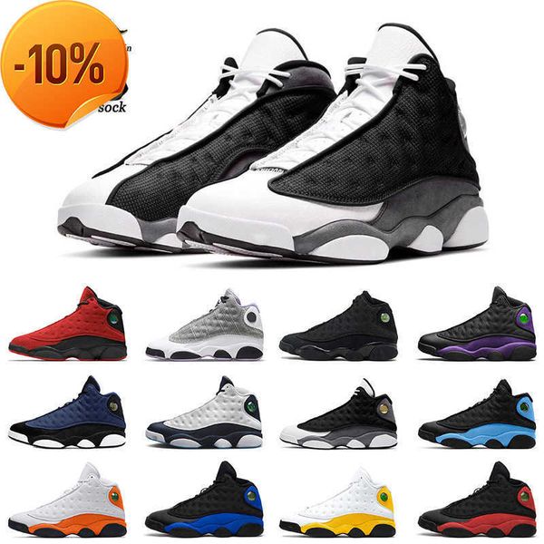 Image of ENSP 839537476 new black flint 13s basketball shoes jump man 13 j13s with box brave university blue reverse bred playground lucky green court purple mens w