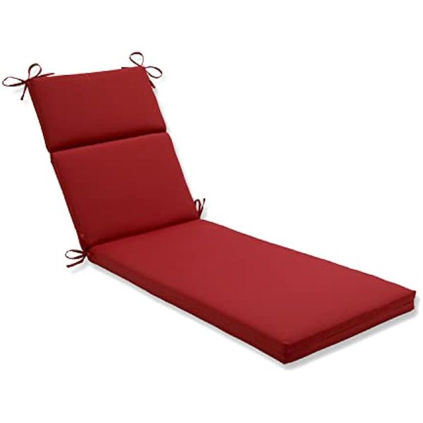 Image of ENSP 850114092 pillow perfect 355580 outdoor/indoor pompeii chaise lounge cushion 72 5 x 21 red fold out chair