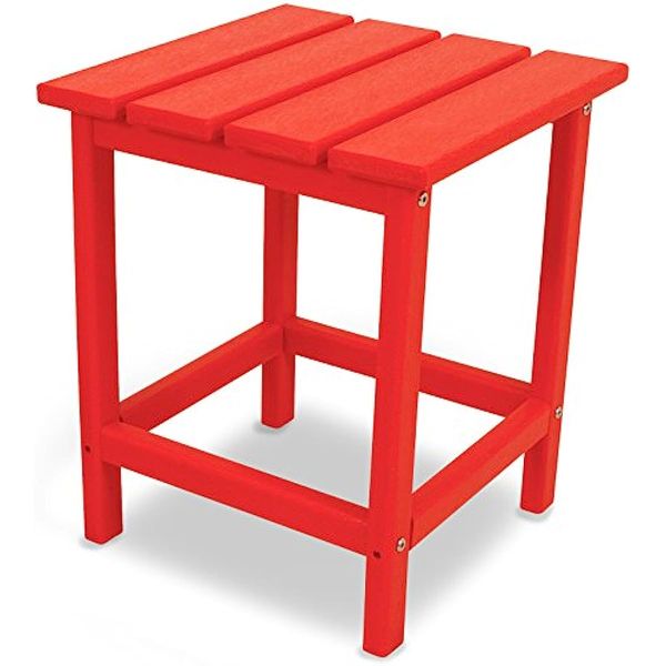 Image of ENSP 850136560 polywood ect18sr long island 18 side table sunset red lifetime camp table