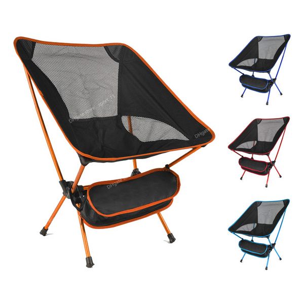 Image of ENSP 850749082 travel ultralight folding chair superhard high load outdoor camping chair portable beach hiking picnic seat fishing tools chair fishingfishi